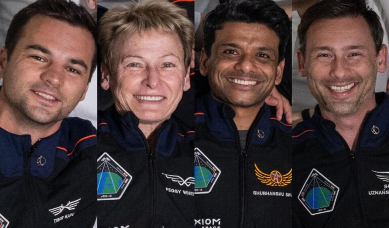 Axiom Mission 4. From left to right: Kapu, Whitson, Shukla, and Uznański-Wiśniewski. Wikipedia.