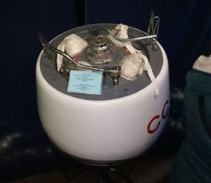 A view of the lander for the Venera 7 Venus mission.